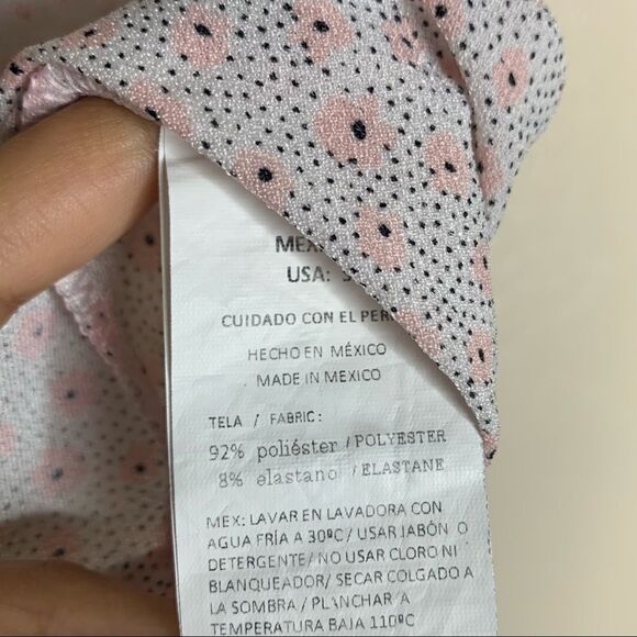 Cuidado con el perro tank floral polka dot pink black - Picture 6 of 6